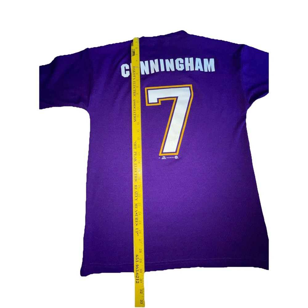 MN Vikings Vintage 90s Cunningham #7 Jersey Men's M Shirt NFL Sport Attack USA - Picture 8 of 9